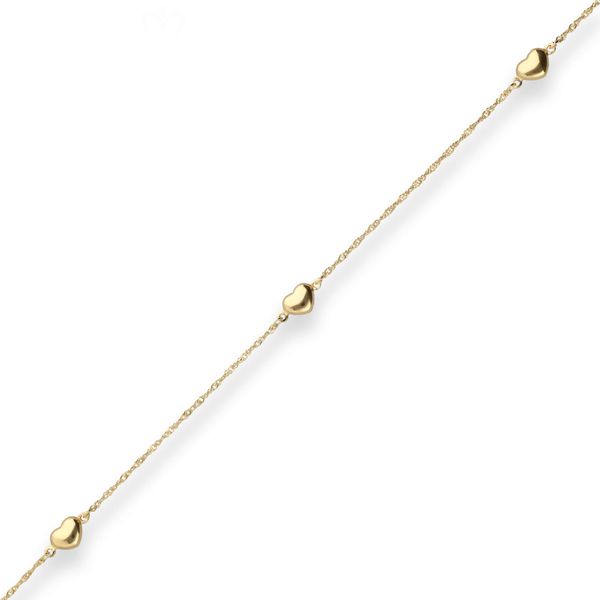 1.2mm Singapurkette Fusskette aus 333 Gelbgold 25cm