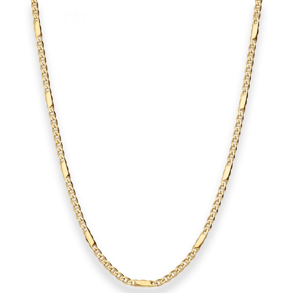 1.9mm Panzerstegkette aus 585 Gelbgold 45cm