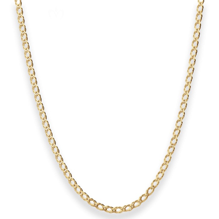 2.1mm Zwillingspanzerkette aus 585 Gelbgold 50cm