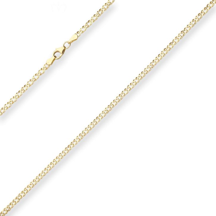 2.9mm Zwillingspanzerkette aus 375 Gelbgold 45cm