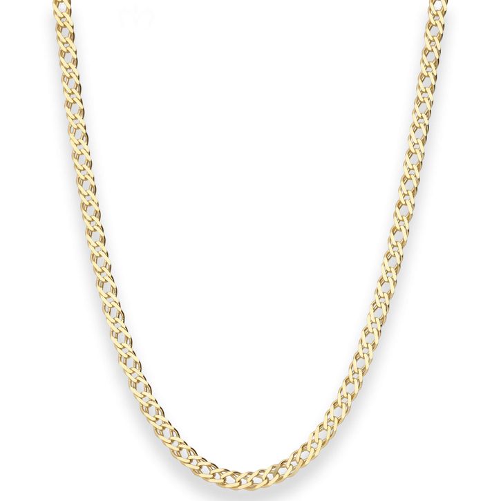 2.9mm Zwillingspanzerkette aus 375 Gelbgold 45cm