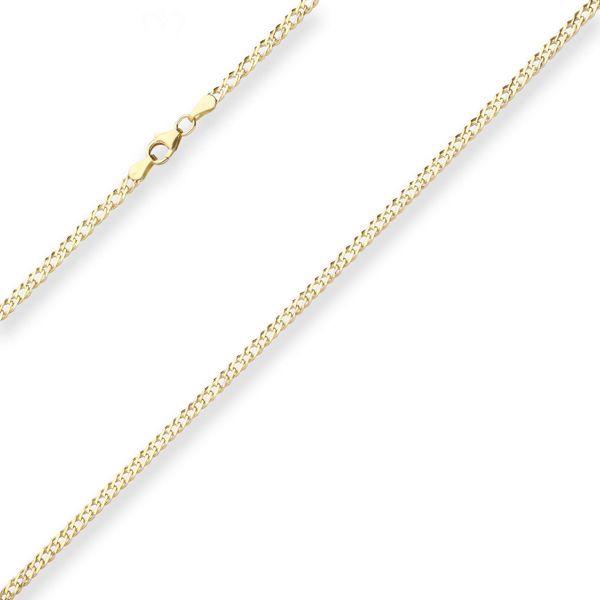 2.9mm Zwillingspanzerkette aus 375 Gelbgold 50cm