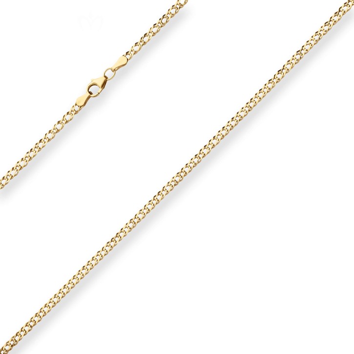 2.9mm Zwillingspanzerkette aus 585 Gelbgold 60cm