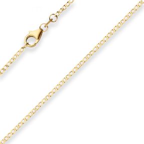 1,6mm Panzerkette weit Collier Halskette aus 333 Gold Gelbgold 60cm