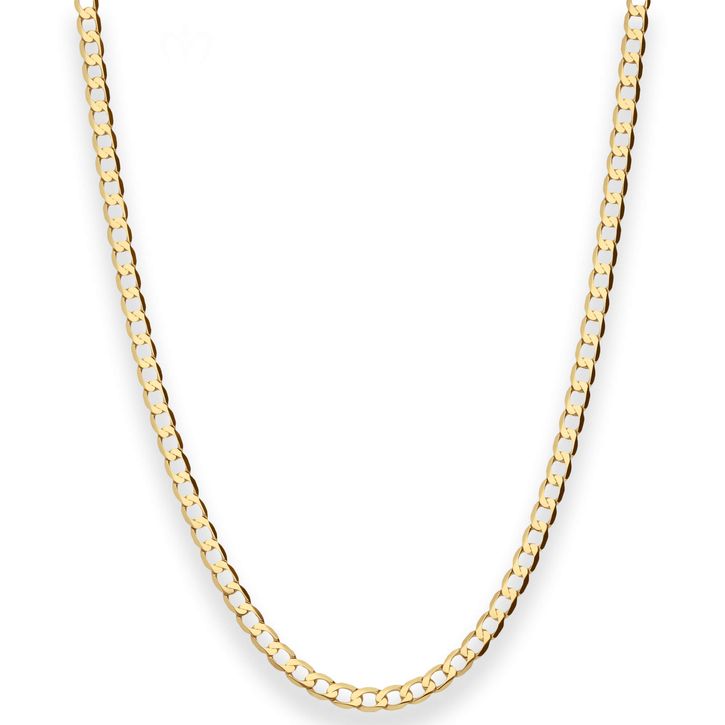 2.6mm Flach-Panzerkette weit aus 750 Gelbgold 65cm