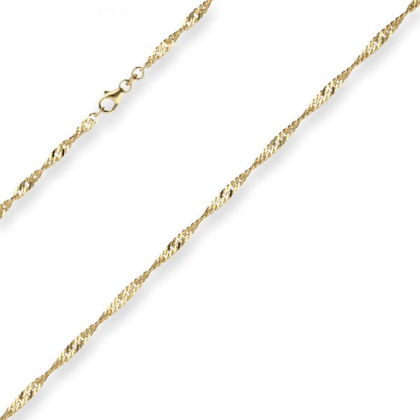2.9mm Singapurkette aus 585 Gelbgold 42cm
