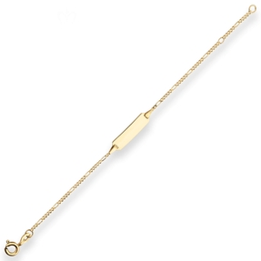 1,5mm Id-Armband Figarokette diamantiert Armschmuck aus 375 Gold Gelbgold 16cm 1,5mm Id-Armband Figarokette diamantiert Armschmuck aus 375 Gold Gelbgold 16cm