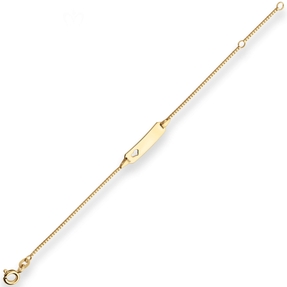 0,9mm Id-Armband Veneziakette Herz Armschmuck aus 585 Gold Gelbgold 14cm
