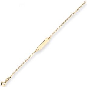 1,7mm Id-Armband S-Panzerkette Armschmuck aus 333 Gold Gelbgold 14cm