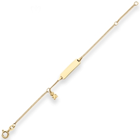 1,4mm Id-Armband Panzerkette Bärchen Armschmuck aus 333 Gold Gelbgold 14cm