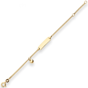 1,7mm Id-Armband Panzerkette Herz Armschmuck aus 333 Gold Gelbgold 14cm