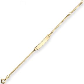 2,1mm Id-Armband Panzerkette Armschmuck aus 333 Gold Gelbgold 14cm