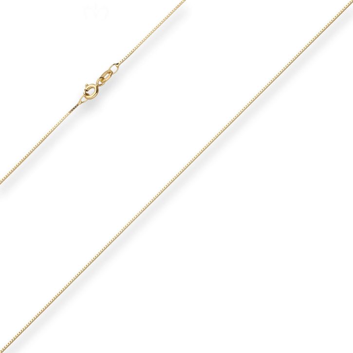 0.7mm Veneziakette aus 333 Gelbgold 38cm