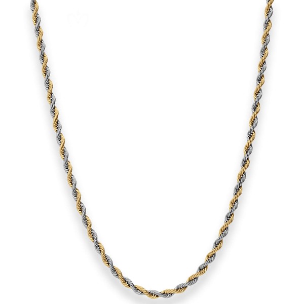 2.1mm Kordelkette Collier Halskette aus 333 Gold gelb weiß 45cm