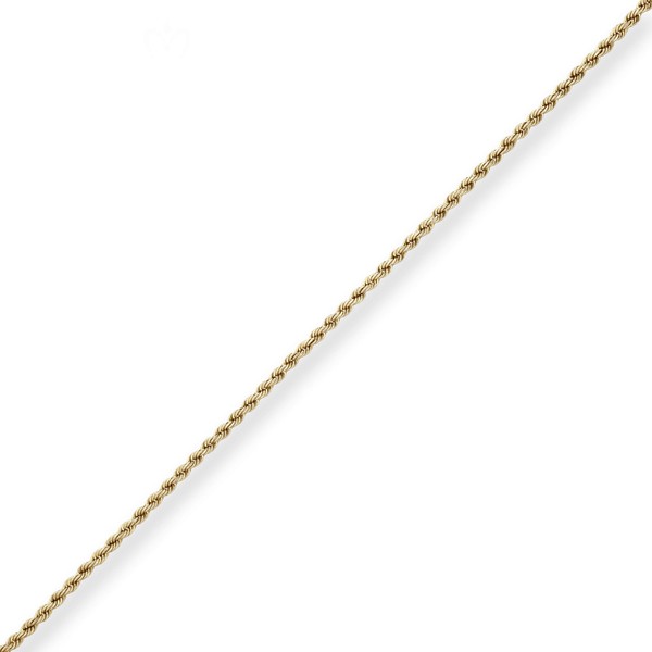 2.1mm Kordelkette hohl aus 333 Gelbgold 45cm