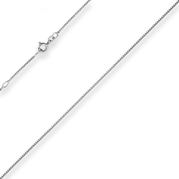 0.9mm Veneziakette aus 925 Silber rhodiniert 50cm