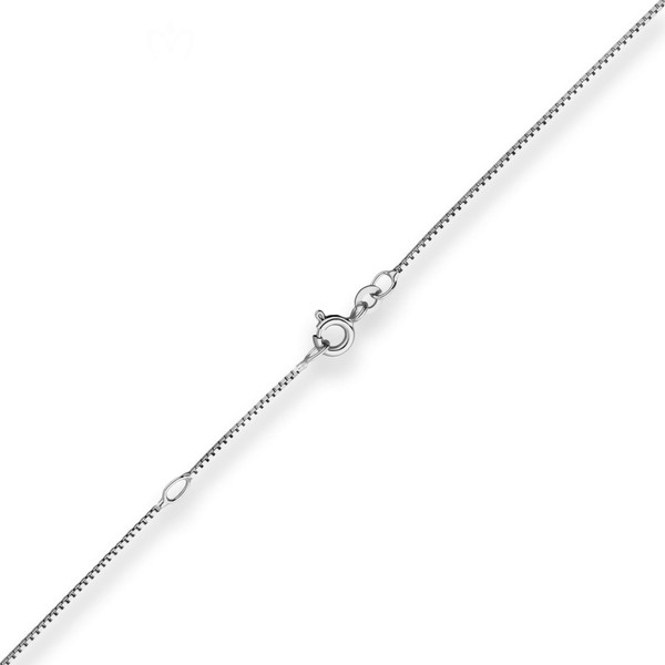 0.9mm Veneziakette aus 925 Silber rhodiniert 50cm