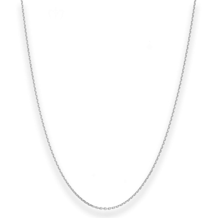 1.3mm Ankerkette diamantiert aus 925 Silber rhodiniert 45cm