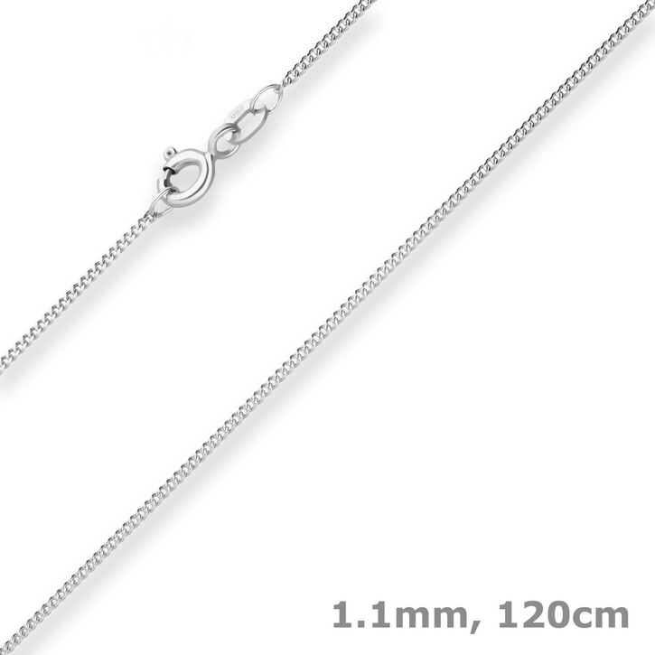 1.1mm Panzerkette aus 925 Silber 120cm