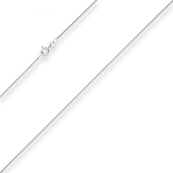 1.2mm Veneziakette rund aus 925 Silber rhodiniert 60cm