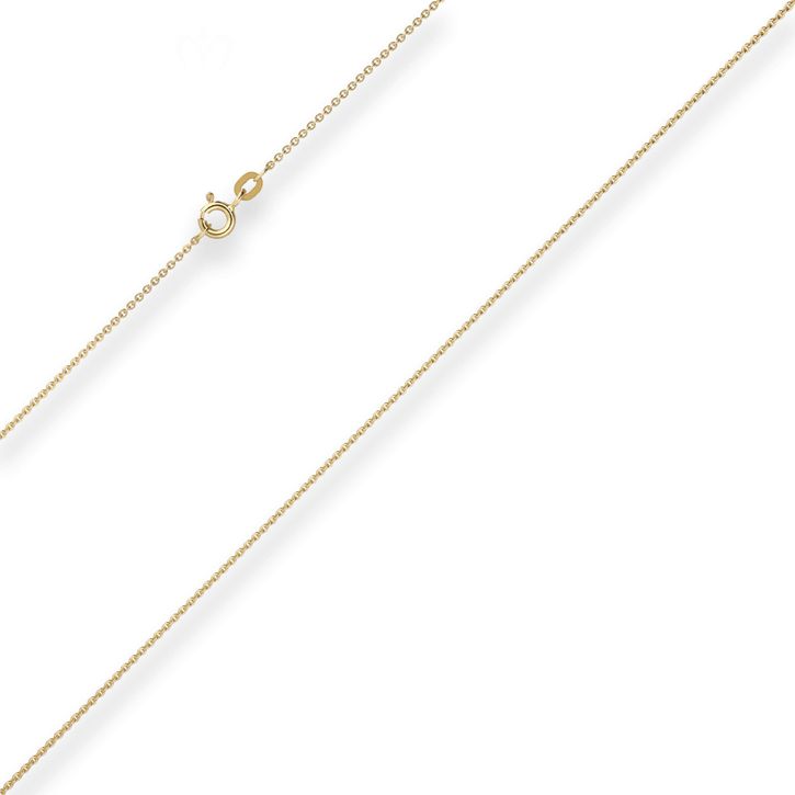 1.2mm Ankerkette flach aus 333 Gelbgold 36cm