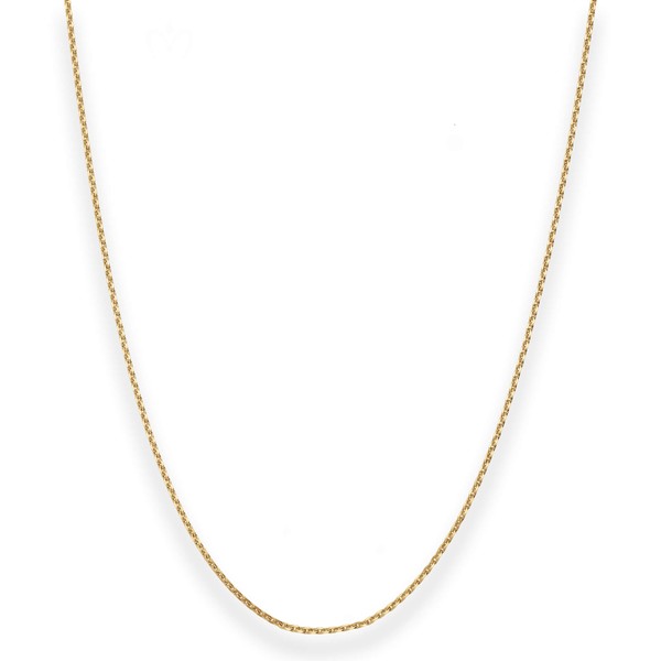 1.3mm Ankerkette diamantiert 333 Gelbgold 42cm mit Zwischenöse