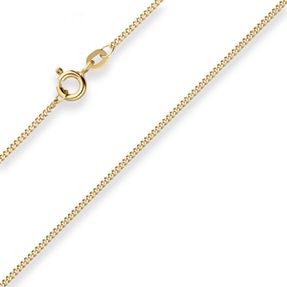 1,2mm Panzerkette Goldkette Collier Halskette aus 333 Gold Gelbgold 38cm