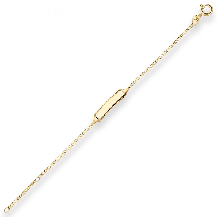 1.6mm Id-Armband S-Panzerkette aus 333 Gelbgold 14cm