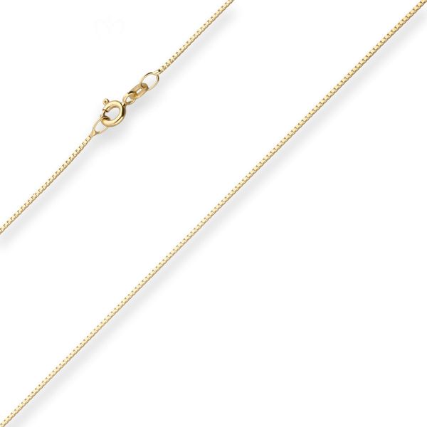 0.8mm Veneziakette aus 333 Gelbgold 36cm