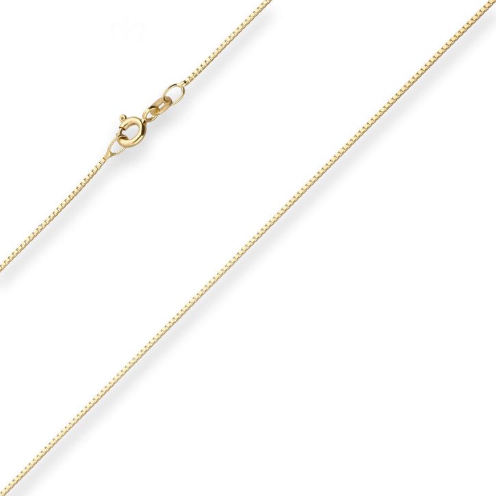 0.8mm Veneziakette aus 333 Gelbgold 38cm