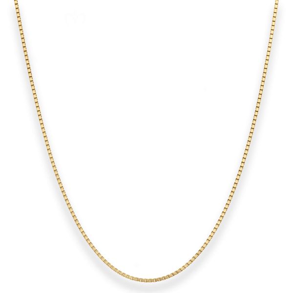 1.2mm Veneziakette aus 333 Gelbgold 42cm mit Zwischenöse