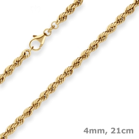 2,8mm Armband Kordelkette Goldarmband Armschmuck aus 333 Gold Gelbgold 21cm