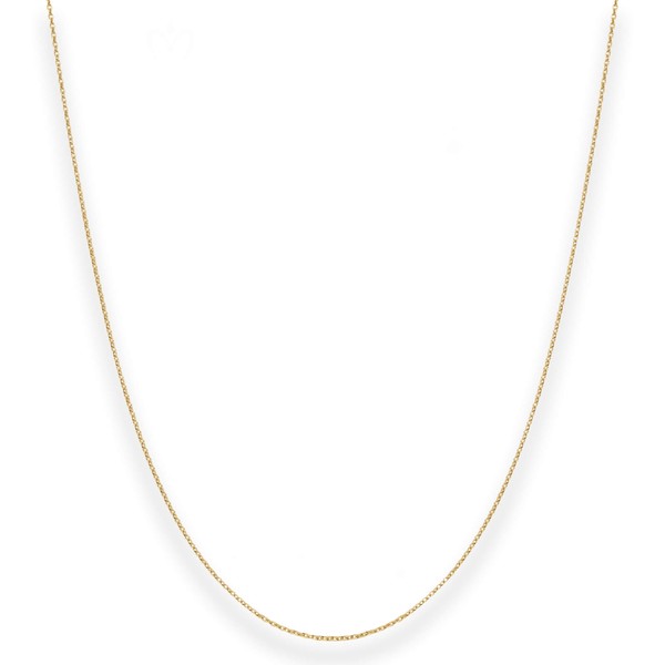 1.1mm Rund-Ankerkette aus 375 Gelbgold 36cm mit Zwischenöse