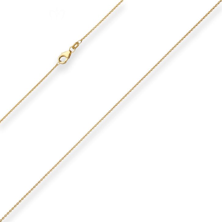 1.2mm Ankerkette flach aus 375 Gelbgold 42cm