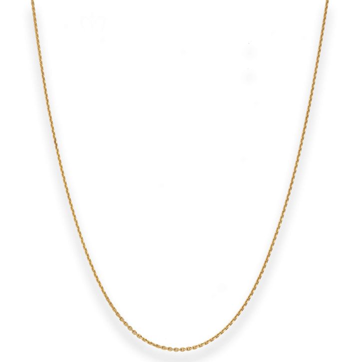 1.1mm Ankerkette diamantiert 585 Gelbgold 42cm mit Zwischenöse