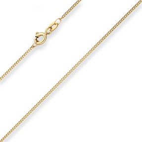1,1mm Panzerkette Goldkette Collier Halskette aus 585 Gold Gelbgold 42cm