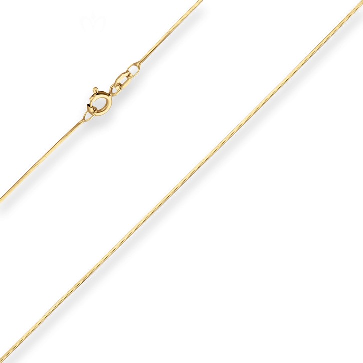 0.8mm Schlangenkette diamantiert aus 585 Gelbgold 45cm