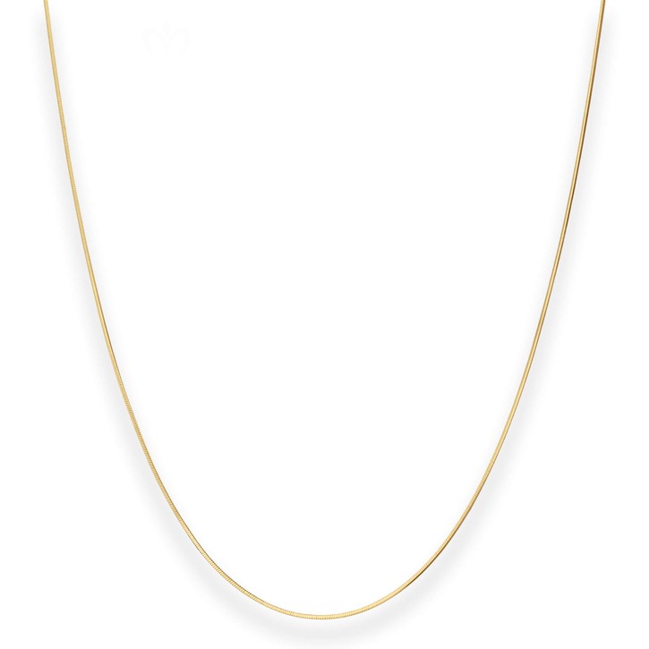 0.8mm Schlangenkette diamantiert aus 585 Gelbgold 45cm