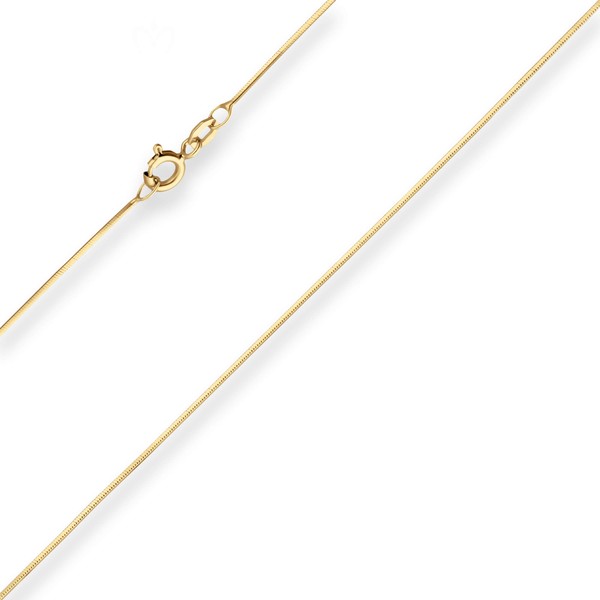 0.8mm Schlangenkette diamantiert aus 585 Gelbgold 45cm