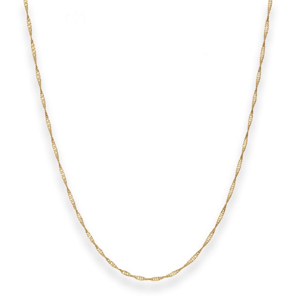 1.4mm Singapurkette aus 585 Gelbgold 38cm