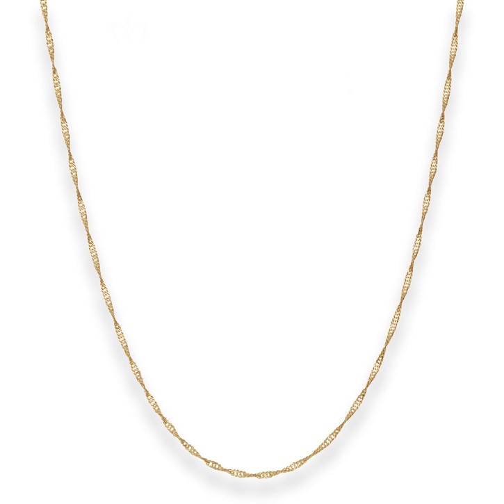 1.4mm Singapurkette aus 585 Gelbgold 55cm