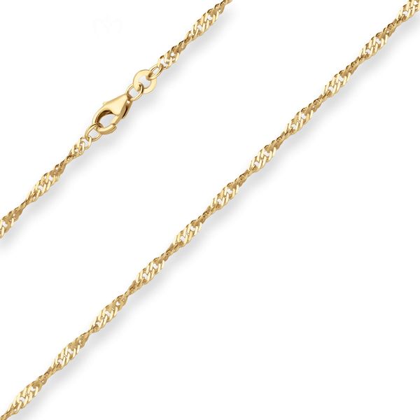 2.4mm Singapurkette aus 585 Gelbgold 60cm