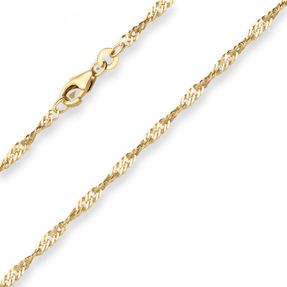 2,4mm Armband Singapurkette Goldarmband Armschmuck aus 585 Gold Gelbgold 19cm