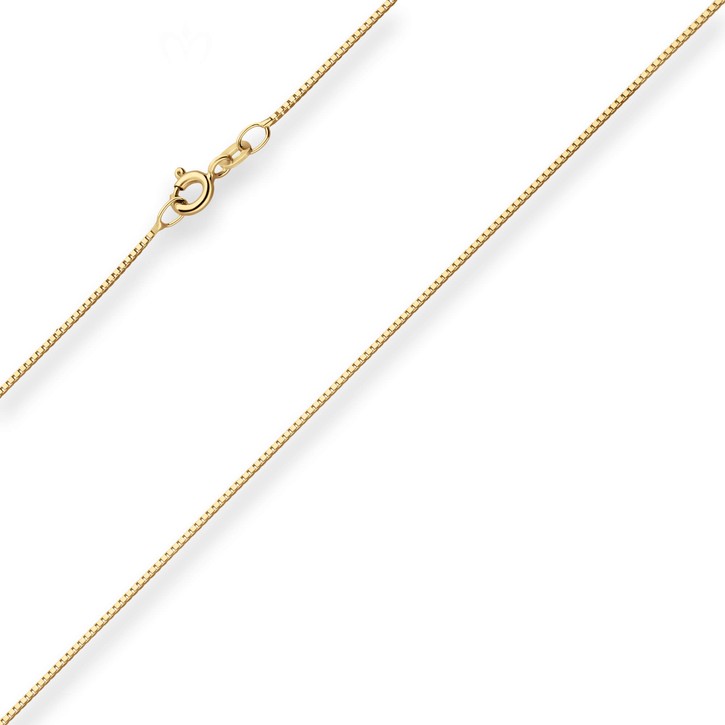 0.8mm Veneziakette aus 585 Gelbgold 55cm