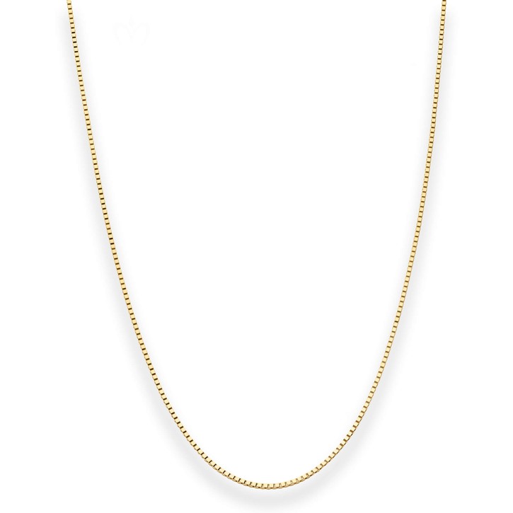 0.8mm Veneziakette aus 585 Gelbgold 42cm mit Zwischenöse