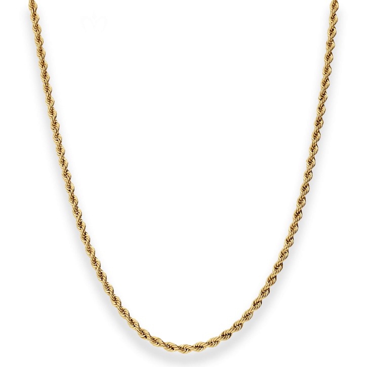 2.8mm Kordelkette hohl aus 585 Gelbgold 45cm