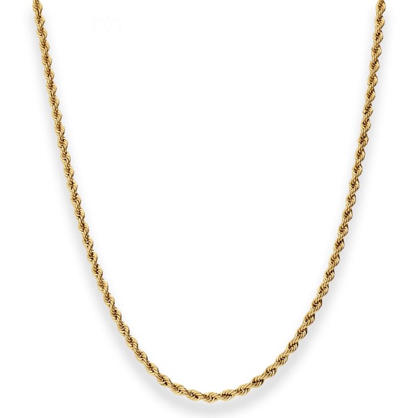 2.8mm Kordelkette hohl aus 585 Gelbgold 45cm