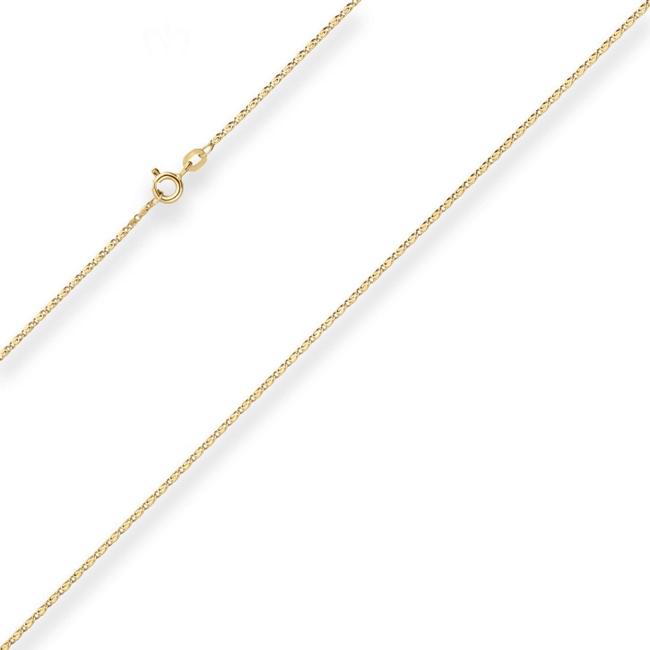 1.3mm S-Panzerkette aus 585 Gelbgold 50cm
