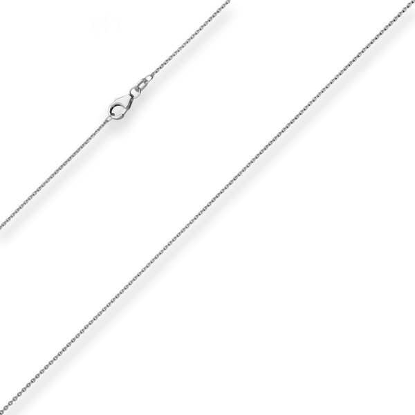 1.2mm Ankerkette flach aus 585 Weißgold 42cm
