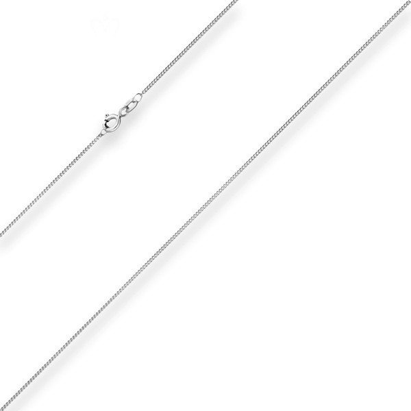 1.1mm Panzerkette aus 585 Weißgold 55cm